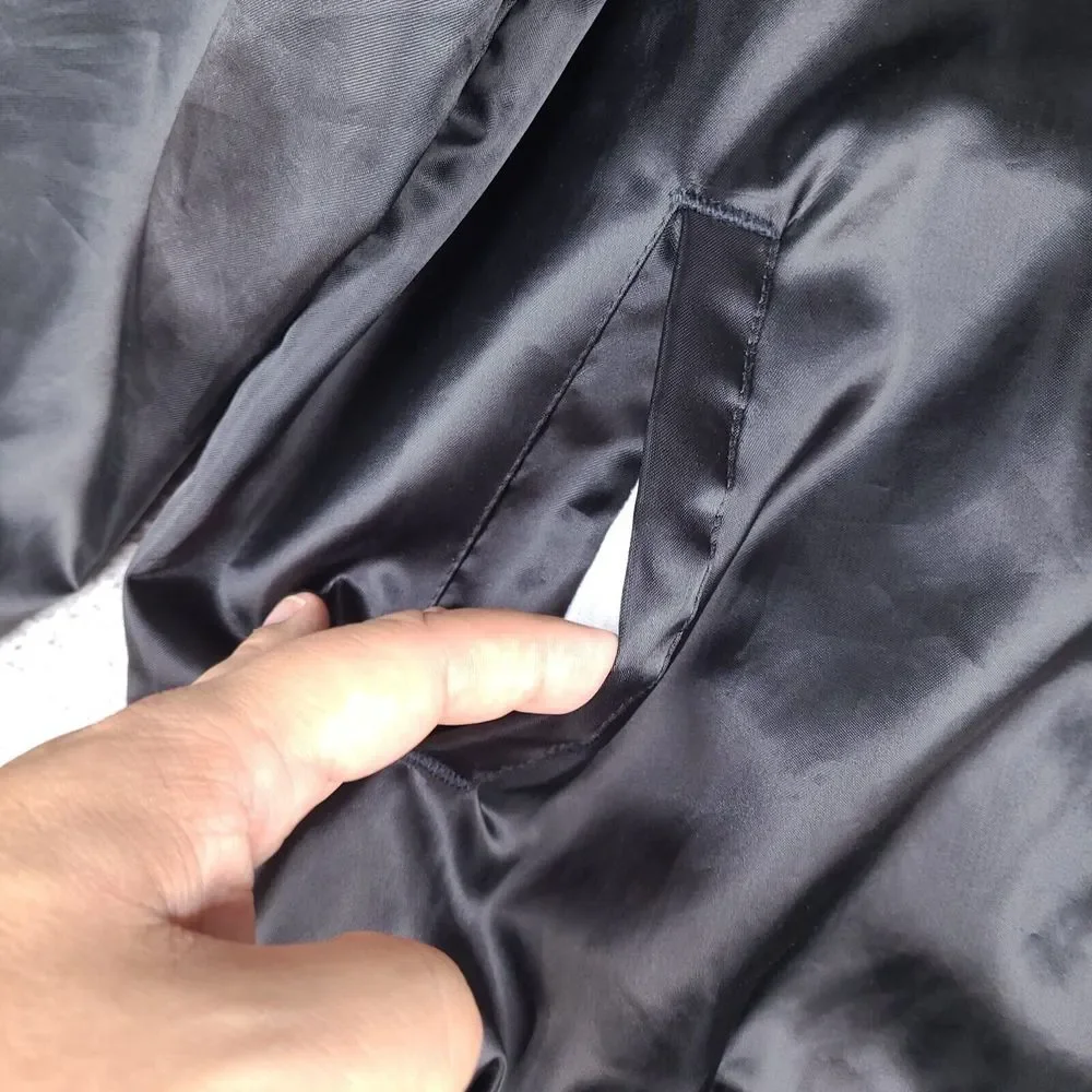 Vintage Hartwell Jacket Mens Large Black USA Made Bomber Nylon Whiteco‎ Metrocom